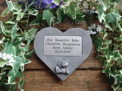 Personalised Teddy Heart with Plaque